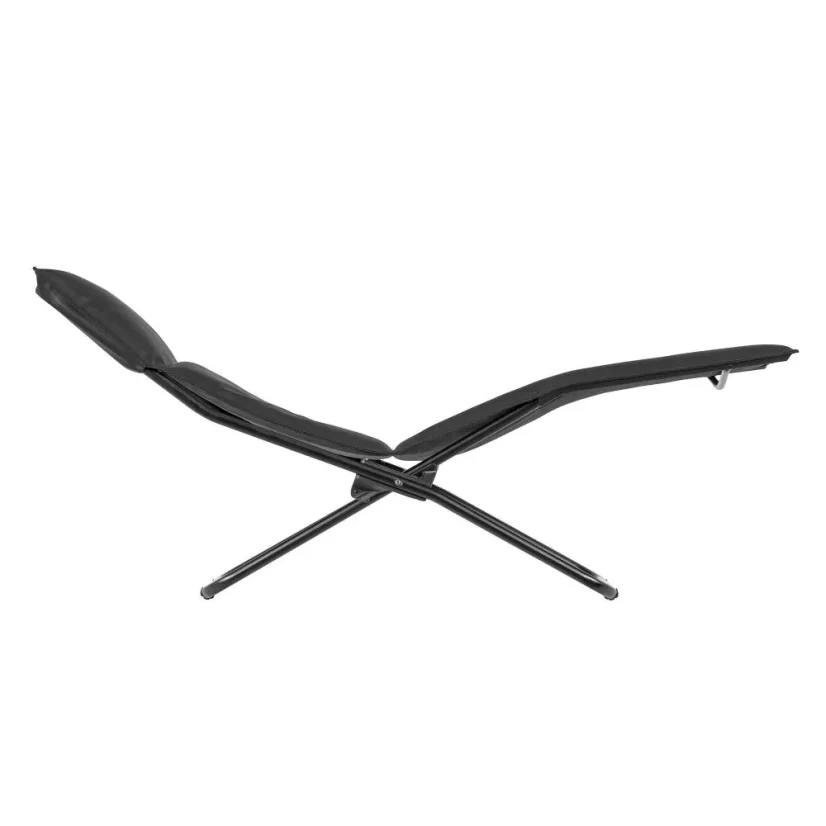 Skládací lehátko chaise lounge ECLIPSE černá Nori