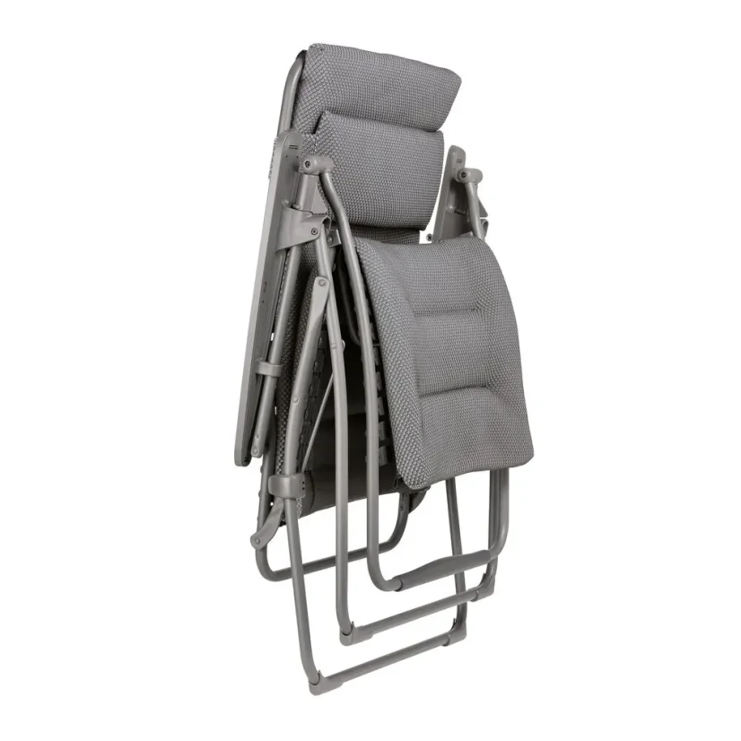 Zvýhodněná sada: 2× Relaxační křeslo Lafuma FUTURA XL BeComfort šedá Silver + 2× držák nápojů ZDARMA