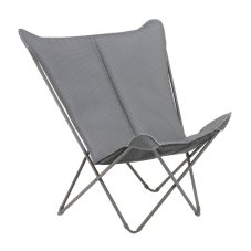 Motýlí křeslo POP UP XL BeComfort šedá Silver
