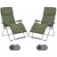 Zvýhodněná sada: 2× Relaxační křeslo Lafuma FUTURA XL BeComfort zelená Olive + 2× držák nápojů ZDARMA