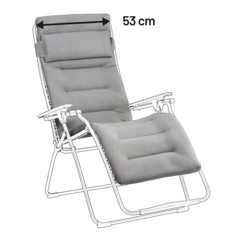 Náhradní potah relaxační křeslo Lafuma RSX/FUTURA XL BeComfort® šedá Silver.