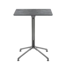 Profi venkovní stůl HORIZON 2 os. výška standard - podnoží šedá Titan, deska HPL 59x59 cm šedá Mineral