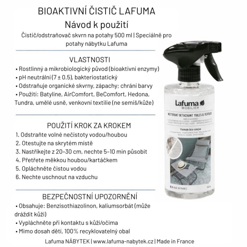 Čistič/odstraňovač skvrn na potahy