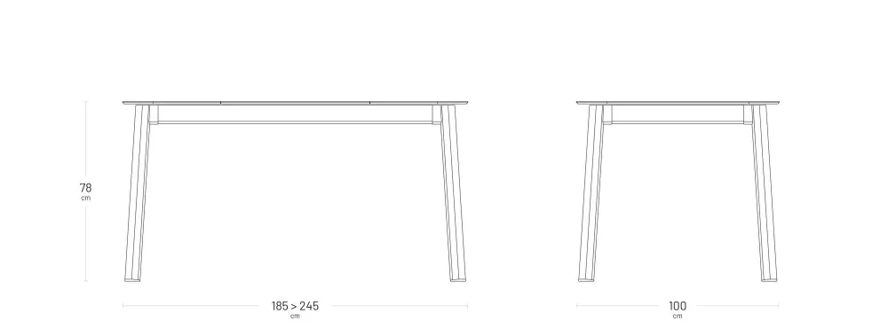 Rozměry stůl Lafuma ORON model L