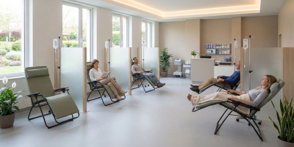 Infúzní stanice s křesly Lafuma VITAL zelená Saug